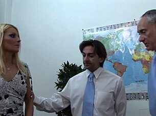 Orgy in chief's office with ass licking and fucking 😈