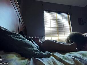 Stepmother's visit ends in regret as she gets a cock in her ass