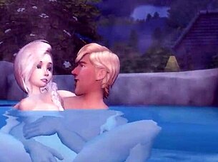 elsa and kristoff have public sex in wild