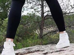 outdoor yoga with a stranger