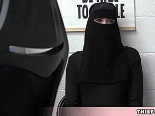 Cute Muslim Chick Hides Stolen Goods