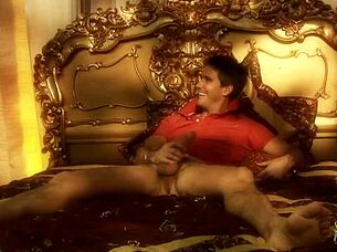 Horny Dude Cums All Over Her Pretty Face In Bedroom