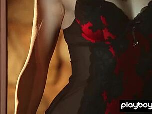 classy carissa white rips clothes showing small tits