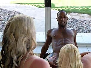 bbc trainer's monster cock sucked by blonde bbws