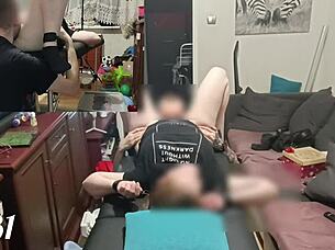 tied up and fucked hard on massage table