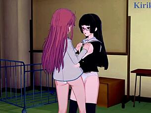 Marika Kato and Chiaki Kurihara dive into wild futanari and lesbian hentai play!