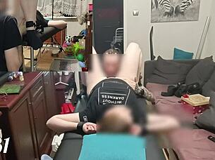 tied up and fucked hard on massage table