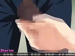 Cross dressing couple enjoys public transportation handjob fetish