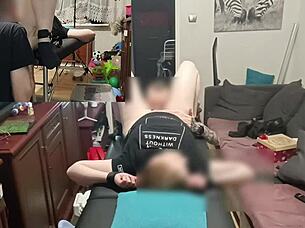 tied up and fucked hard on massage table