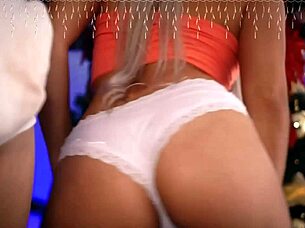 Friend's Hard Cock Visible Through Underwear