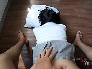 Student feels desperate, fucks teacher for passing math grade