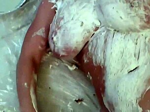 maggie green dildo fucks her cream-covered tits solo