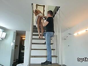 Stepmom gives detailed oral licking to skinny teen in lesbian fingering session