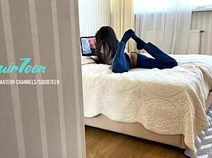 Tiny Stepsister Caught Masturbating, Gets Pussy Filled with Cum!