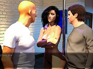 anna's exciting affection unfolds in public with big cock