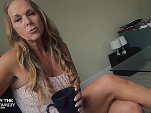 milf taking care of stepson with masturbation and cumshot