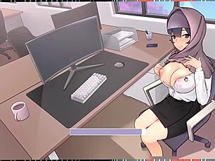 Tsundere Milf Boss Teases With Massive Tits