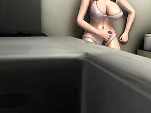 3D animated anime with double penetration and anal sex