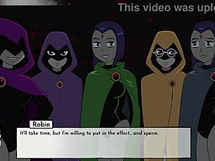 in 18titans part 26, raven gets fucked twice