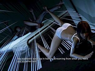 I'm exploring Rechel's 18 nude scenes in Waifu Academy's porn game with big tits and hentai outfits