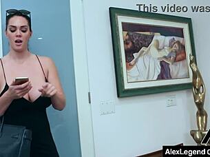 Whoa! Alex Legend cums all over Alison Tyler's huge tits!