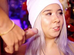 Can This Blonde Colombian Keep Her Mouth Filled with Cocks All Day?