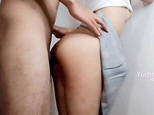 Secret stepsister school uniform fuck.