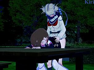 Ochako i Himiko Toga uživaju u futanari masturbaciji i kreampaju hentai