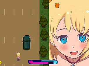 riding to bounce city pornplay hentai sex game ep 1 exhibitionist girl riding a dildo on her bike