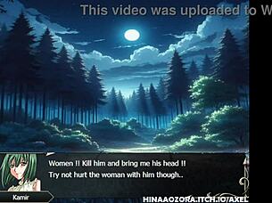 Axel in an anime erotic adventure.