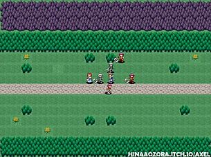 Axel in an anime erotic adventure.