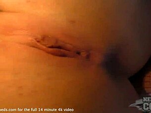 Skinny blonde gets her tiny pussy stretched to the extreme