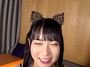 moeka 18 changes into black cat lingerie part 2