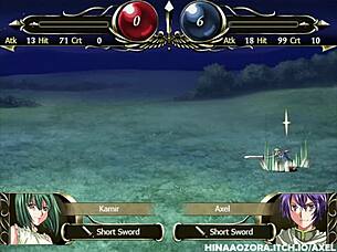 Axel in an anime erotic adventure.