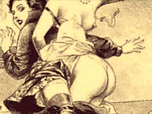 Vintage illustration with intriguing erotic elements