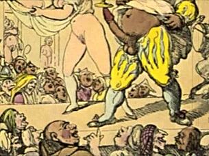 Vintage illustration with intriguing erotic elements