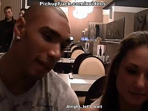 Titted Brunette Met And Engaged With Her In Outdoor Setting