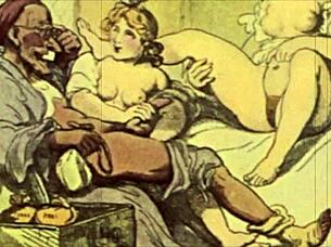 Vintage illustration with intriguing erotic elements