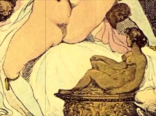 Vintage illustration with intriguing erotic elements