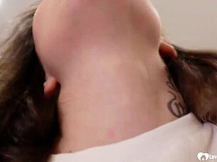 Ebony babe Brianna interacts with her stepdad in an intimate setting.