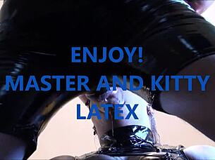i'm shy kitty in latex drinking and no sex part 2 with bdsm slave vibes