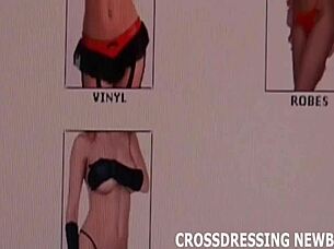 Crossdressing sissy slut loves blowjob and anal with ebony latina!