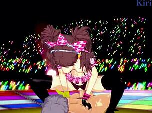 lesbian bailey dives into safira's shaved pussy with dildo