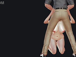 hentai 3d chick with big boobs gets fucked hard 😏