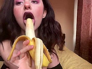 Teen Brunette Strips and Plays