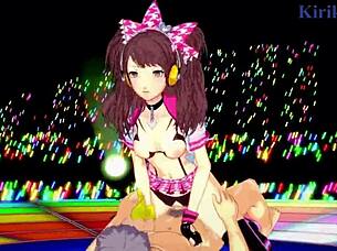 lesbian bailey dives into safira's shaved pussy with dildo