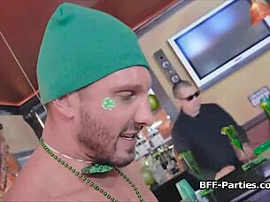 foursome cock sharing at the local irish bar 😏