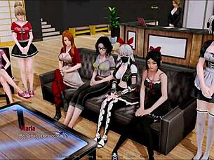 playing harem hotel 211, an anime game with hotel themes