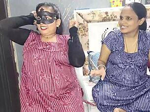 Wow! Threesome Fucking Devrani-Jethani After Pussy Licking!