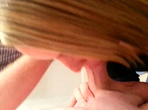 My wife deepthroats monster cock homemade